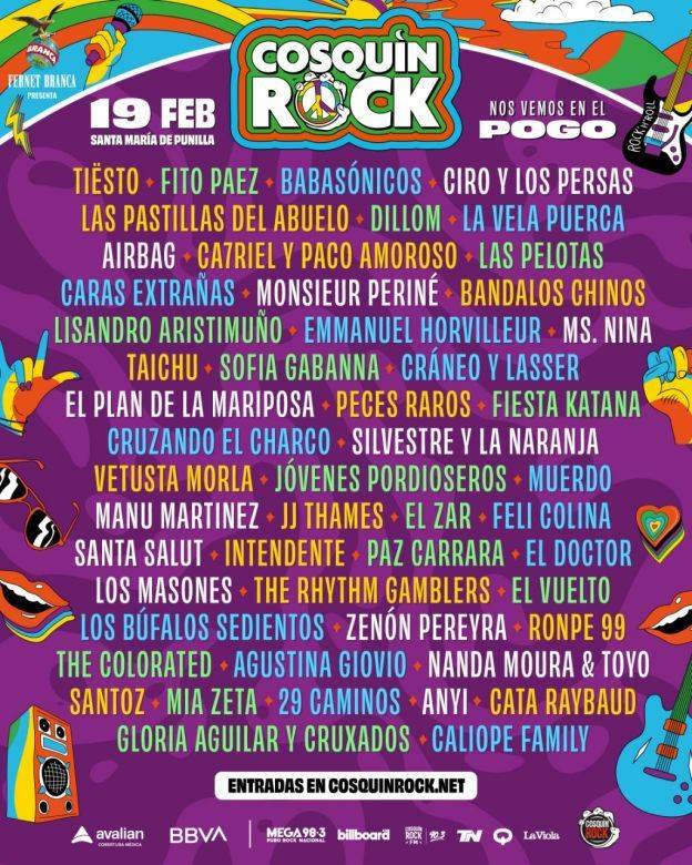 ¡Anunciaron la grilla del Cosquín Rock!