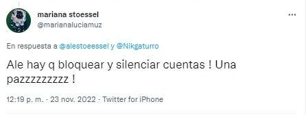 Alejandro Stoessel cruzó a Nik por un tuit referido a Tini