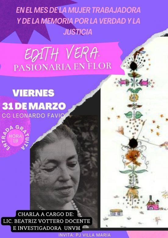 Invitan a charla sobre  la vida de la escritora local Edith Vera 