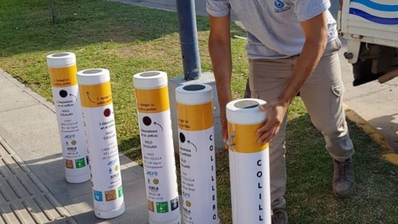 Instalaron colilleros en diferentes puntos de la ciudad