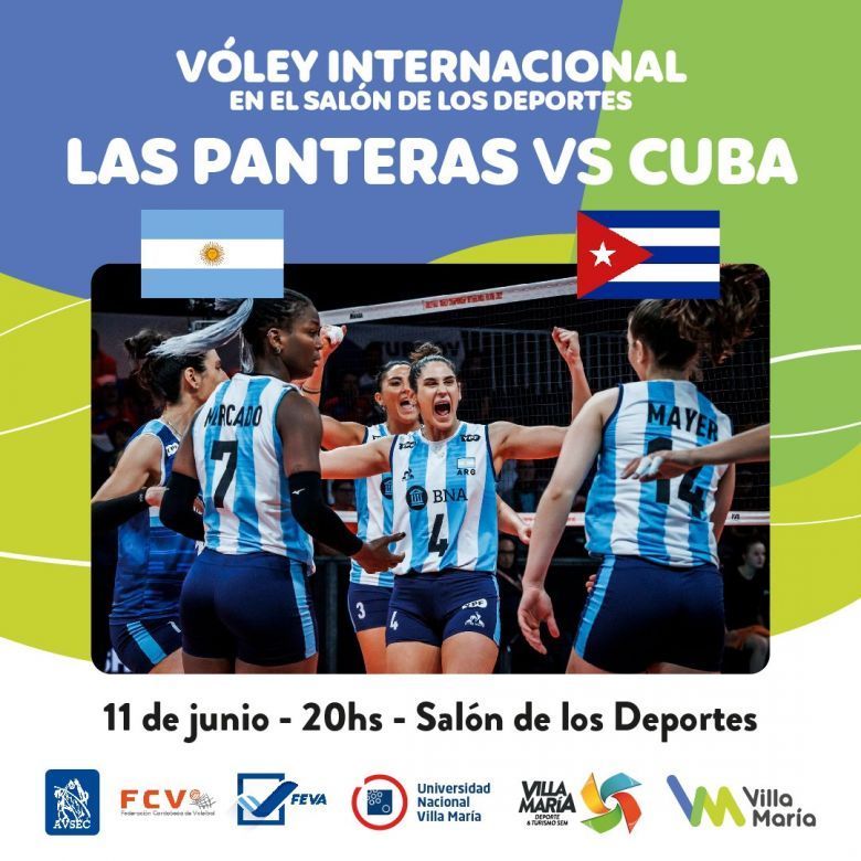 El seleccionado argentino femenino de vóley enfrentará a Cuba en el Salón de los Deportes