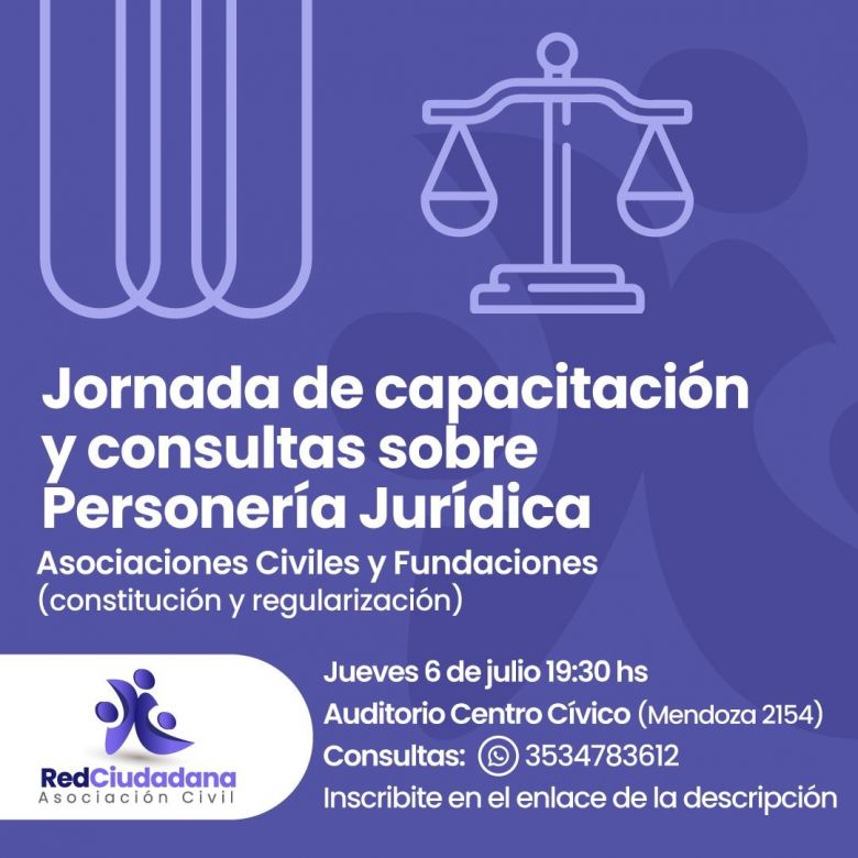 Red Ciudadana impulsa una Jornada de Capacitación sobre Personería Jurídica