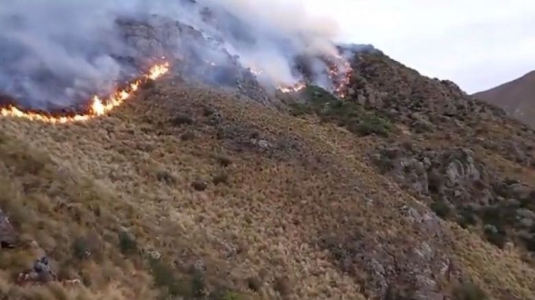 Les robaron a los bomberos mientras combatían el fuego