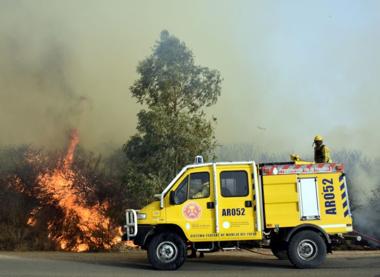 San Luis: disminuye la intensidad de los incendios