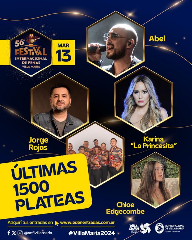 Festival de Peñas: últimas 1.500 plateas para la noche del martes 13