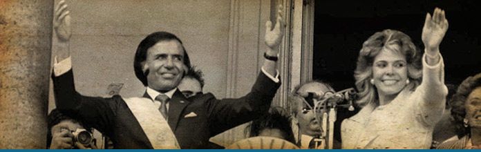 En 1989 Carlos Menem asume la Presidencia de la Nación