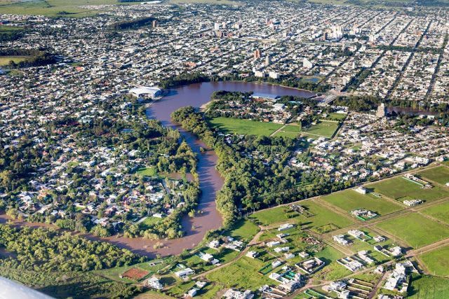 Imagen aérea de Villa María y Villa Nueva 