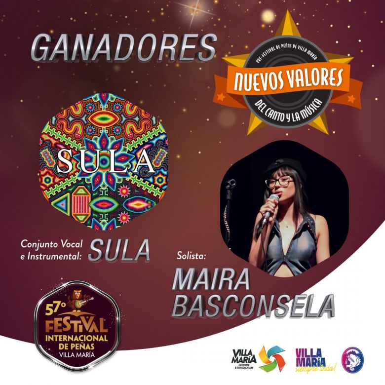 SULA y Maira Basconsela ganaron el certamen “Nuevos Valores del Canto y la Música”