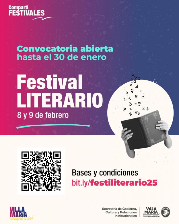 Mañana vence el plazo para participar del Festival Literario