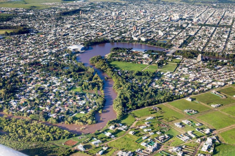 Villa María y Villa Nueva desde el aire 