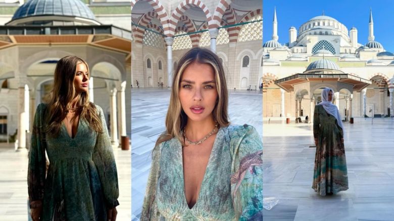 Look especial y visita a una mezquita en Estambul: las fotos del fin de semana de la China Suárez