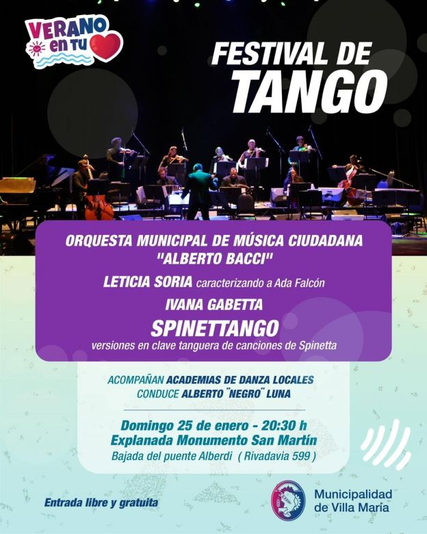 Este domingo se realizar&aacute; una nueva edici&oacute;n del Festival de Tango 