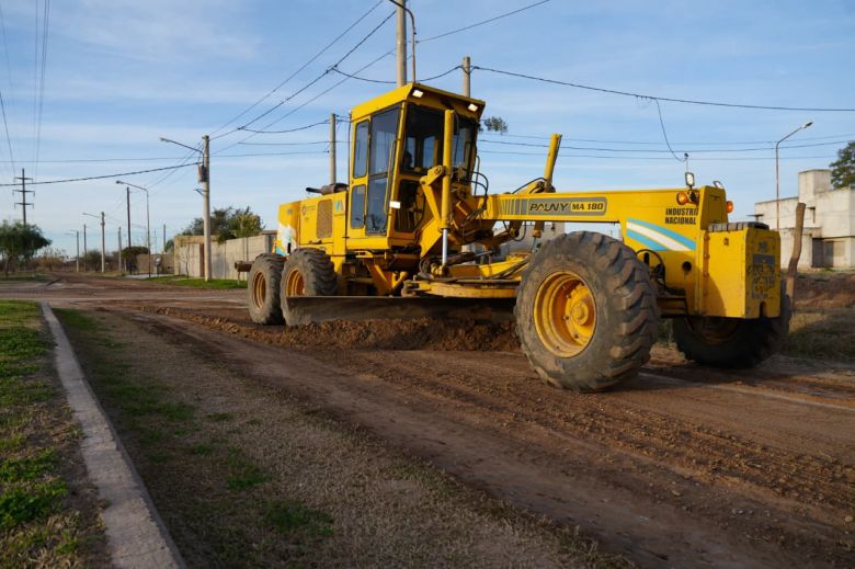 Avanzan las obras de mejora en calles de tierra en distintos sectores 