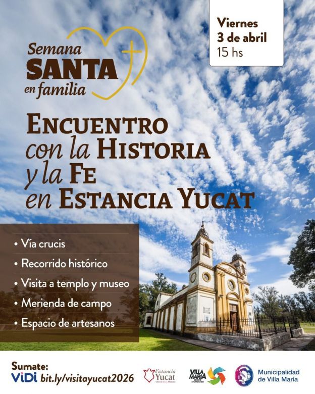 Villa Mar&iacute;a propone un variado cronograma para "Semana Santa" 