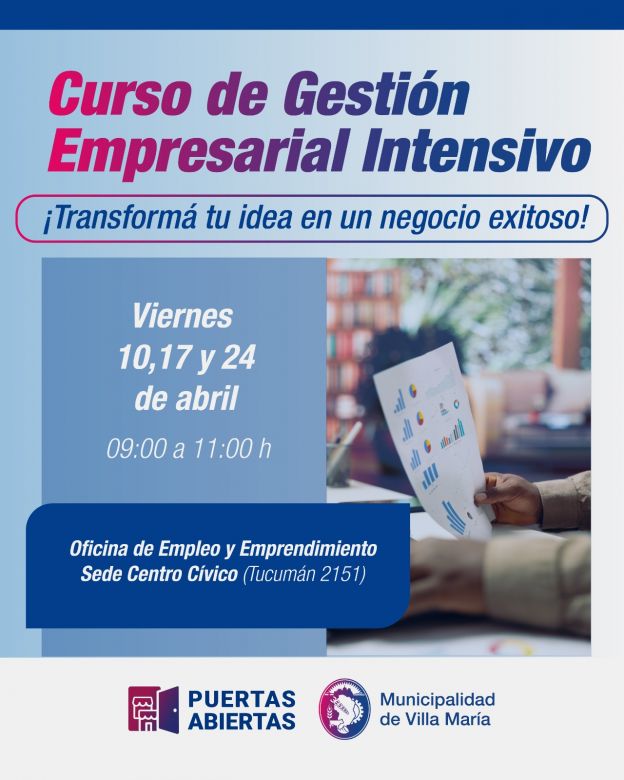 El municipio llevar&aacute; a cabo un curso intensivo de gesti&oacute;n empresarial