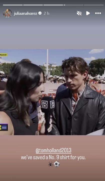 Para Tom Holland, Juli&aacute;n &Aacute;lvarez ser&iacute;a un gran Spider-Man: &ldquo;Soy su fan&raquo;