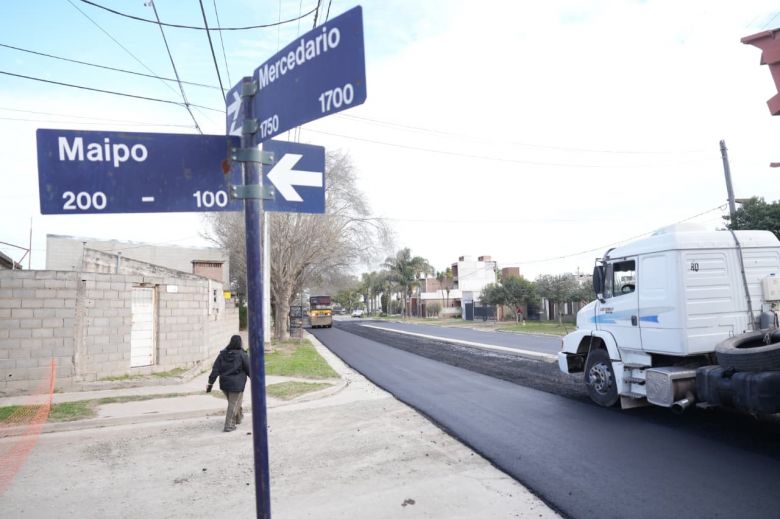 Avanza la pavimentaci&oacute;n de avenida Mercedarios dentro del Plan 500 Cuadras