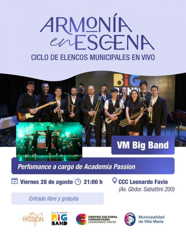 El ciclo &ldquo;Armon&iacute;a en Escena&rdquo; vuelve este viernes al Centro Cultural Leonardo Favio