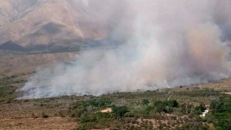 Incendios en Traslasierra : la lluvia alivió las tareas de los bomberos
