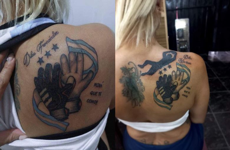 La chica del tatuaje de "Dibu Fernández" corrigió el error
