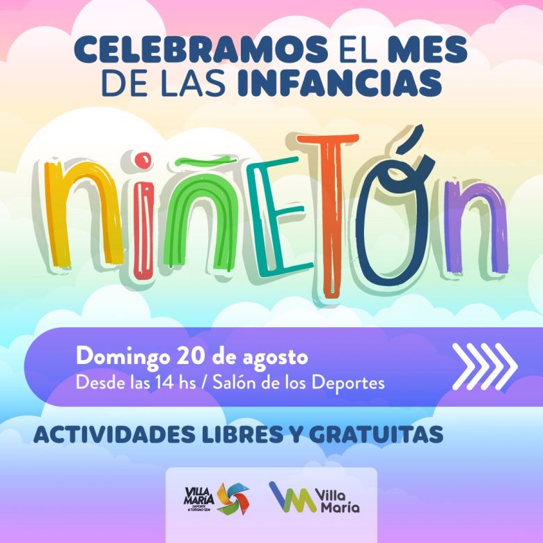 Con un gran Niñetón, las infancias celebrarán su mes con juegos y espectáculos gratuitos