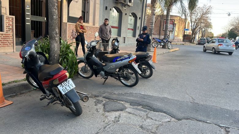 Nueve motocicletas fueron secuestradas tras operativo policial