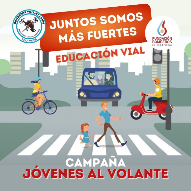 Jóvenes al volante: Bomberos Voluntarios se sumarán a la campaña