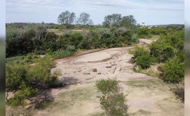 Arroyito: el Río Xanaes se secó ante la falta de lluvias 