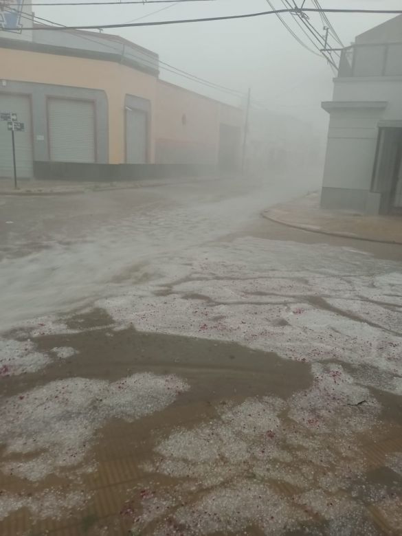 Fuerte temporal con granizo afectó a Río Cuarto y otras localidades de la región 